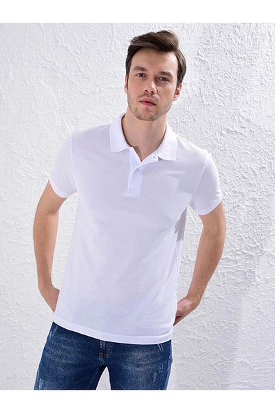 LC Waikiki Lc Waiki Polo Neck Short Sleeve Basic Pique T-Shirt