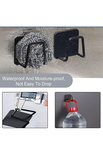 Sea Home Dish Sponge Holder Stainless Steel Adhesive Sponge Holder Multi-Purpose Hanger 2 Pieces M-Sng1