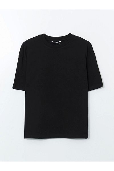 LC Waikiki Lc Waiki Xside Black Crew Neck Short Sleeve Combed Cotton Men's T-Shirt
