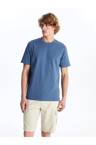 LC Waikiki Lc Waiki Crew Neck Short Sleeve Combed Cotton Men's Textured T-Shirt