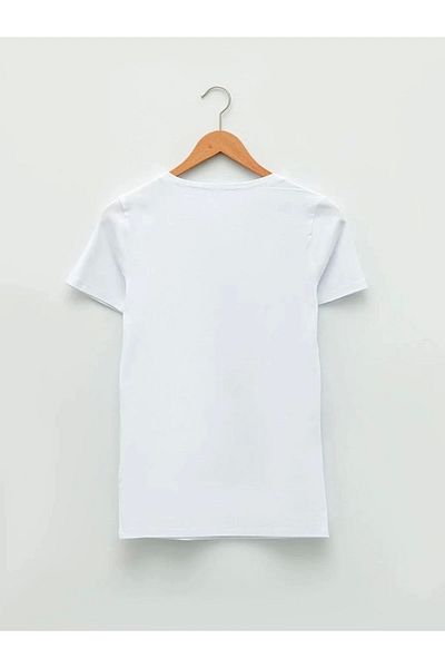 LC Waikiki Lc Waiki Basic V-Neck Plain Short Sleeve Women's T-Shirt