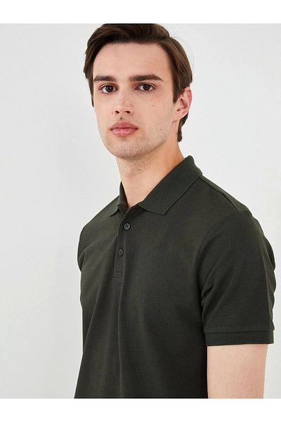 LC Waikiki Lc Waiki Polo Collar Short Sleeve Combed Cotton Men's T-Shirt