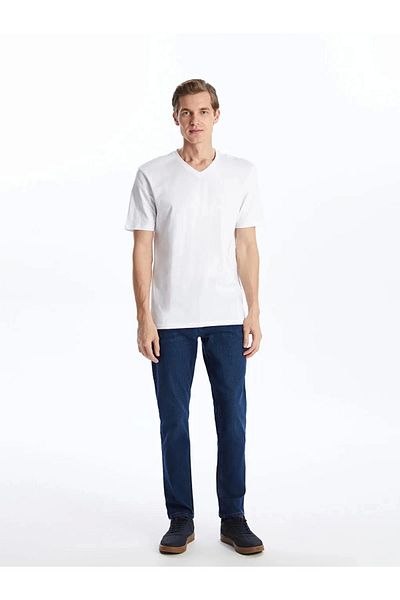 LC Waikiki Lc Waiki Classic V-Neck Short Sleeve Combed Cotton Men's T-Shirt
