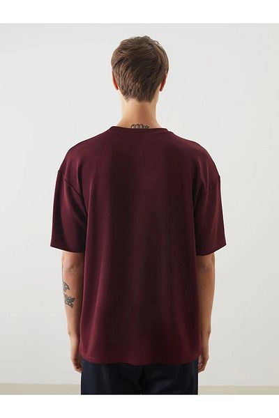 LC Waikiki Lc Waiki Vision Burgundy Crew Neck Short Sleeve Men's T-Shirt
