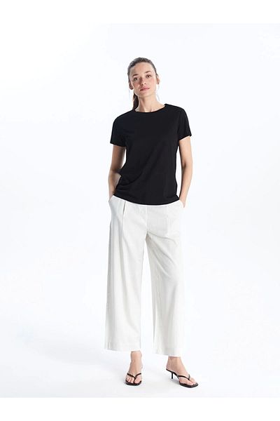 LC Waikiki Lc Waiki Classic Black Crew Neck Women's T-Shirt