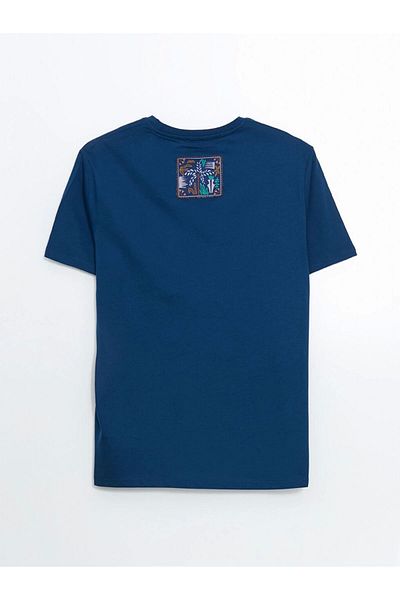 LC Waikiki Lc Waiki New Season Crew Neck Short Sleeve Printed Combed Cotton Men's T-Shirt - S5H645Z8