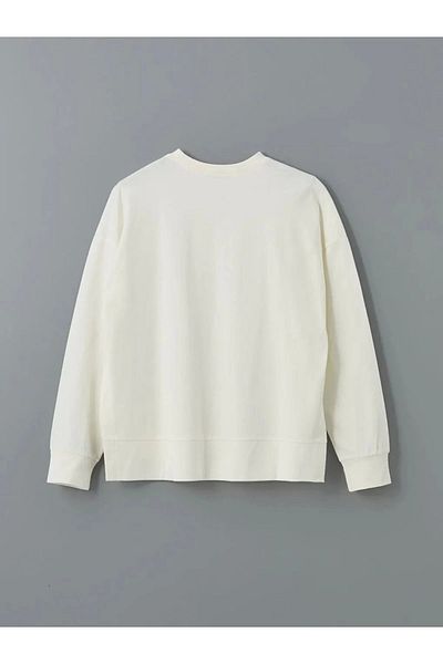 LC Waikiki Lc Waiki Modest Ecru Crew Neck Women's Sweatshirt