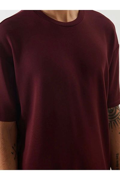 LC Waikiki Lc Waiki Vision Burgundy Crew Neck Short Sleeve Men's T-Shirt