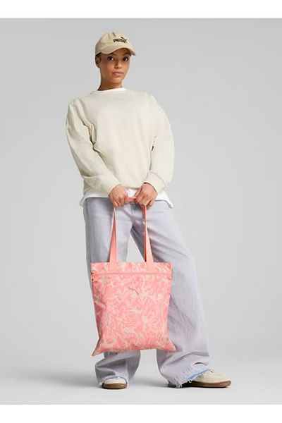 Puma 09133602 Geantă de umăr pentru femei POP Tote Pink Fruit-AOP Pink