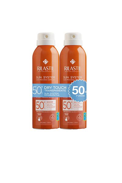Rilastil Sun System Spf50 Spray Transparente Dry Touch Pack 2 X 200 ml