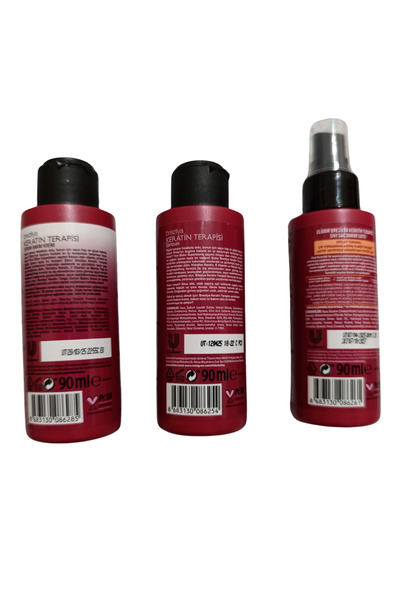 Elidor Brazilian Keratin Therapy Shampoo & Conditioner & Hair Care Milk 90 ml