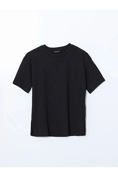 LC Waikiki Lc Waiki Maternity Black Crew Neck Women's T-Shirt