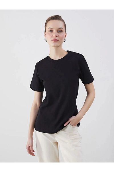 LC Waikiki Lc Waiki Classic Black Crew Neck Women's T-Shirt