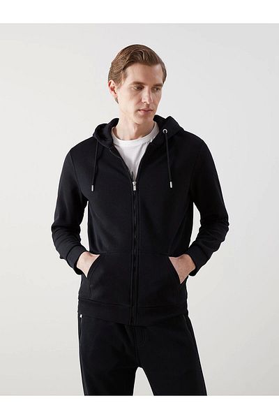 LC Waikiki Lc Waiki Hooded Long Sleeve Men's Zip Sweatshirt