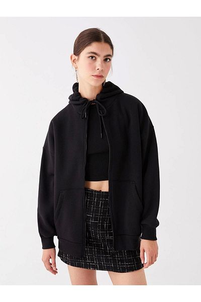 LC Waikiki Lc Waiki Vision Hooded Oversize Women's Zippered Sweatshirt