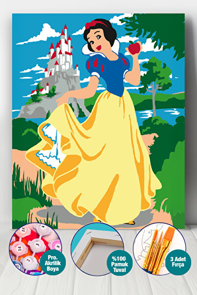 Picasso World Hobby Art Çocuk Sayılarla Boyama Numaralı Tuval Seti Fırça Boya...