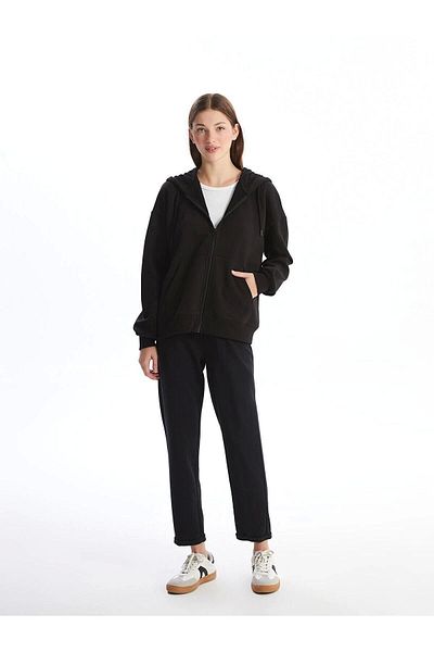 LC Waikiki Lc Waiki Vision Hooded Oversize Women's Zippered Sweatshirt
