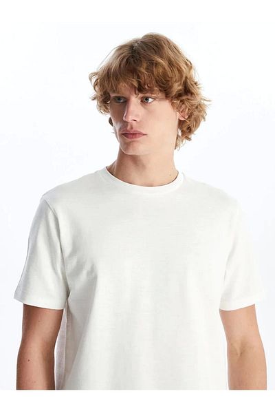 LC Waikiki Lc Waiki Casual Crew Neck Short Sleeve Combed Cotton Men's Textured T-Shirt