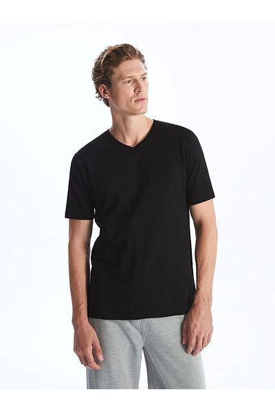 LC Waikiki Lc Waiki V-Neck Short Sleeve Combed Cotton Men's T-Shirt