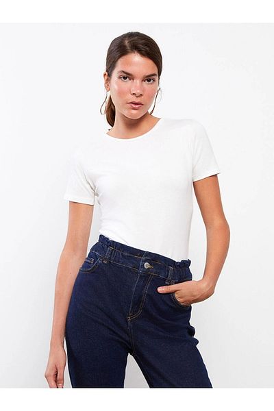 LC Waikiki Lc Waiki Crew Neck Plain Short Sleeve Women's T-Shirt