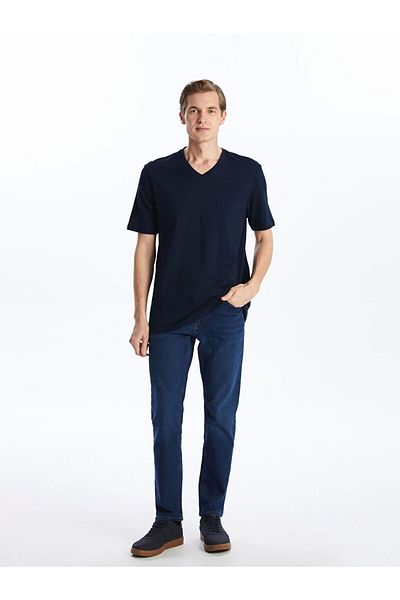 LC Waikiki Lc Waiki New Season V-Neck Short Sleeve Combed Cotton Men's T-Shirt - S50845Z8