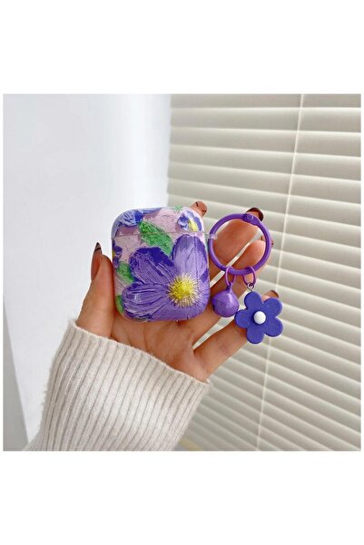 Zebana ZB-AP6 Airpods 1/2 Çiçek Desenli Şeffaf Silikon Kılıf (Aksesuar Dahil)...