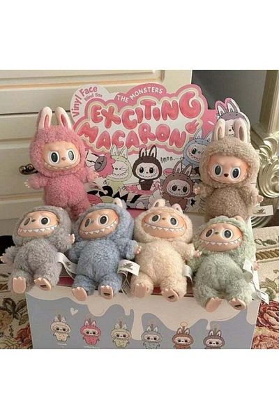 COOYA Labubu Spring Wild With Box Macarons Bubble, Monsters Chess Adventure Series, Plush Doll Toy