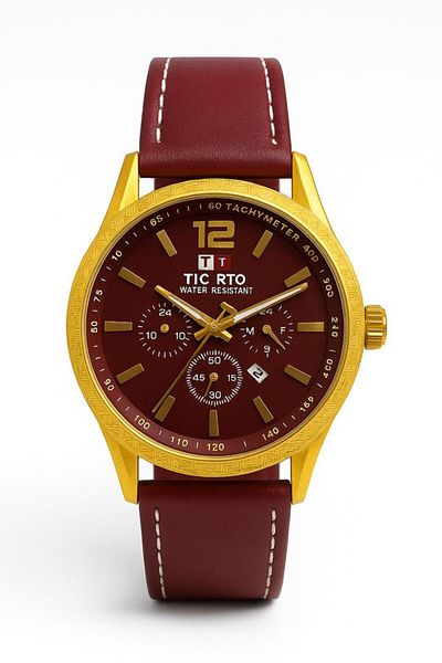 style iconic TIC RTO Chronograph Men's Watch – Water Resistant | Fade-Proof Color | 1-Year Guarantee 📝