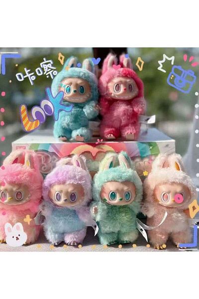 COOYA Labubu Gen 3 Figures Macaron Blind Box, 6 Kind Ordinary and 1 Hidden Style Random Plush Doll