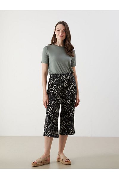 LC Waikiki Grace Mixed Waist Elastic Floral Γυναικείο Κάπρι