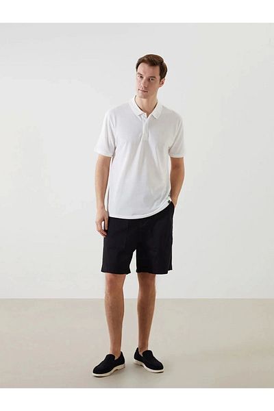LC Waikiki Lc waiki eco ecru polo collar short sleeve men's t-shirt