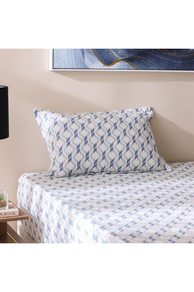 Danube Home Bliss 2 Piece Single Fitted Sheet Set 120X200 Cm Lt. Blue | Cotton /Viscos-180 Thread Count