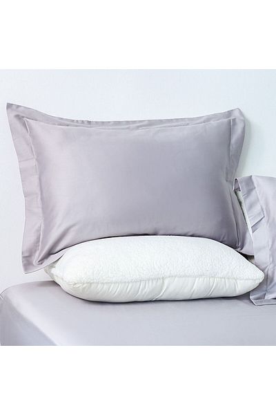 Danube Home Serene 2 Piece 300 Tc Cotton Twin Fitted Sheet Set 120X200 + 25Cm,50X75Cm Grey|100% Cotton-300 TC