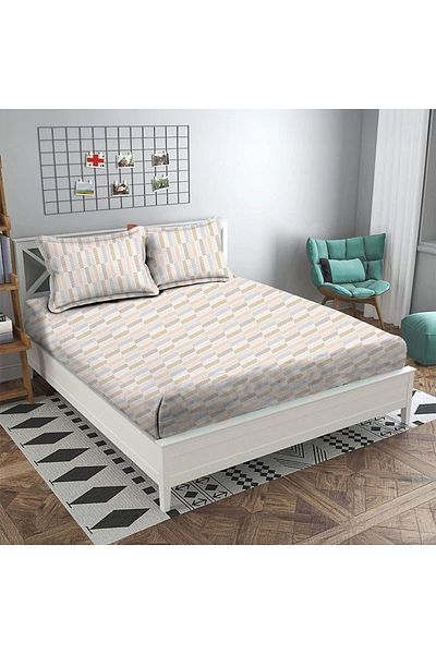 Danube Home Albany Single Bed Fitted Sheet Set 120X200+30 Cm/50X75+15 Cm Rattan Beige | 80 Cotton; 20 Lyocell