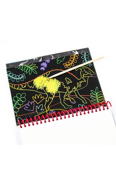 Kidea Dinosaur coloring book, 14 x 20 cm, creative spiral notebook, Kidea NKWDN17