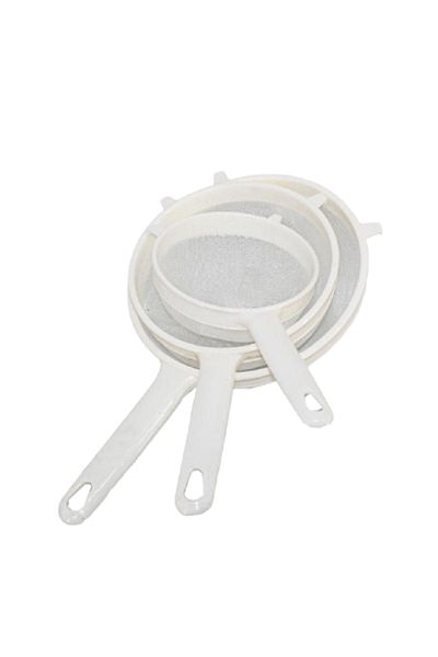 rexa Plastic Fine Mesh Strainer with Handle – Multipurpose Sieve for Flour, Juice & Tea