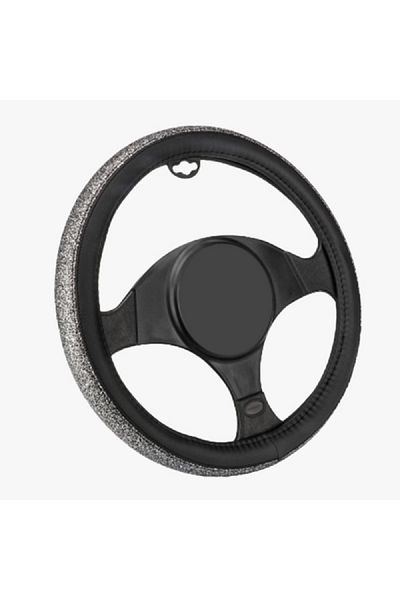 AUTOSMART Starry Sky Pattern Car Steering Wheel Cover Black and Grey