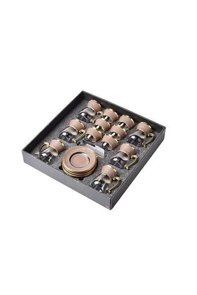 Golden Stars Luxury gilded Italian leather hospitality set - 24 pieces