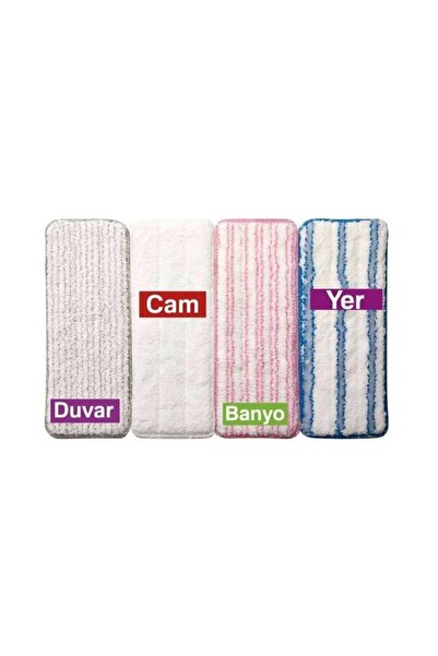 VİP AHMET Yeni Nesil Premium Tablet Mop Spin Yedek Bezi 4 Lü Set