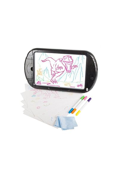 OEM Tableta grafica/desenat pentru copii, Verk Group, 3 markere, LED, 3xAA, 35x20 cm