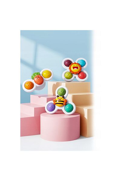 Avex Set 3 jucarii interactive, model "POP UP SENSORY FIDGET SPINNER" pentru copii sau bebelusi