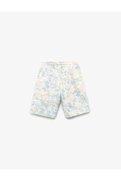 Koton New Season Patterned Cotton Shorts with Tie Waist