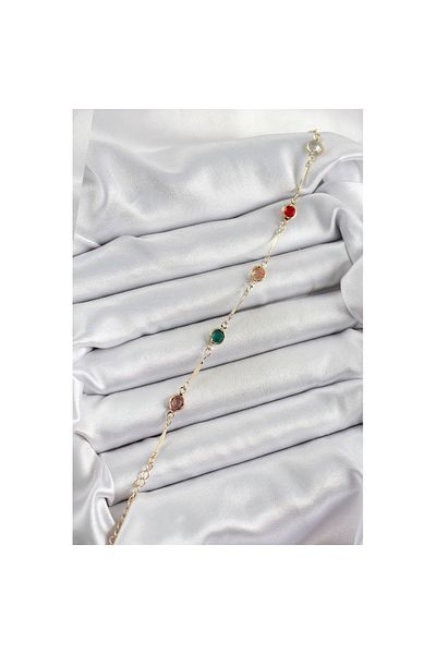 Skygo Brass Assorti Model Gold Color Zircon Stone Women's Bracelet - Tj-Bb7038