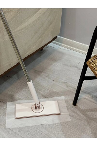 woodhub Tüm Bezlerle Uyumlu Kendinden Sıkıştırmalı Click Mop, Pembe-Krom