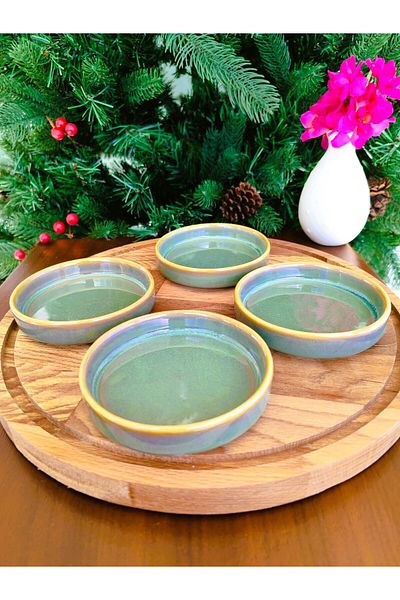 Madame Coco Droit Green 10 cm 4-Piece Bowl