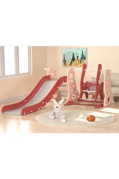 FULLJOY 3*1 Rocket Slide with Swing and Basketball FJY-31