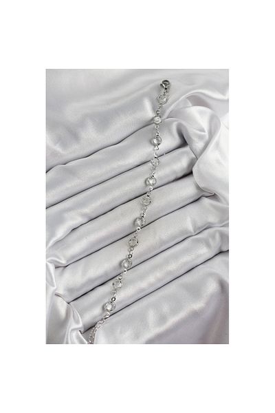 Skygo Bracelet with Zircon Stone in Brass Silver Color - Tj-Bb7044