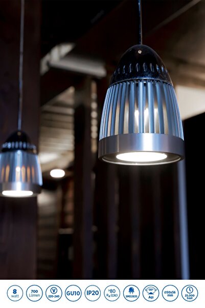 Rother RTL11103 GU10 LED Spot Ampul 8W 700 Lümen 6000K Beyaz Işık - Enerji Tasarruflu Ampul