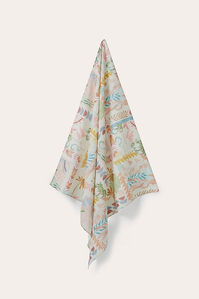 Pilea Mira Sol Cotton Printed Scarf