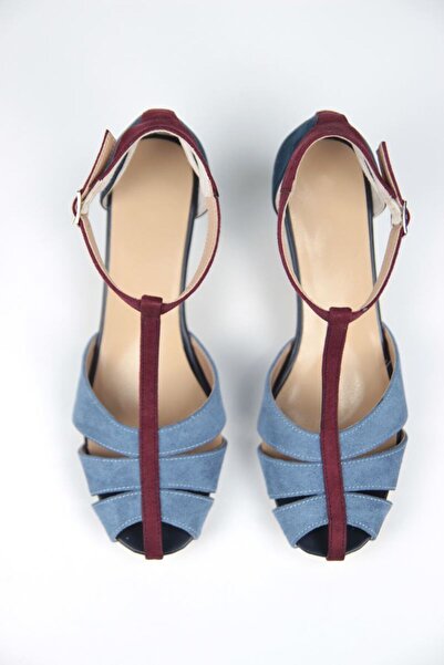 Gökhan Talay Queenn Women's Classic Short Heeled (6 cm) Shoes Blue Suede